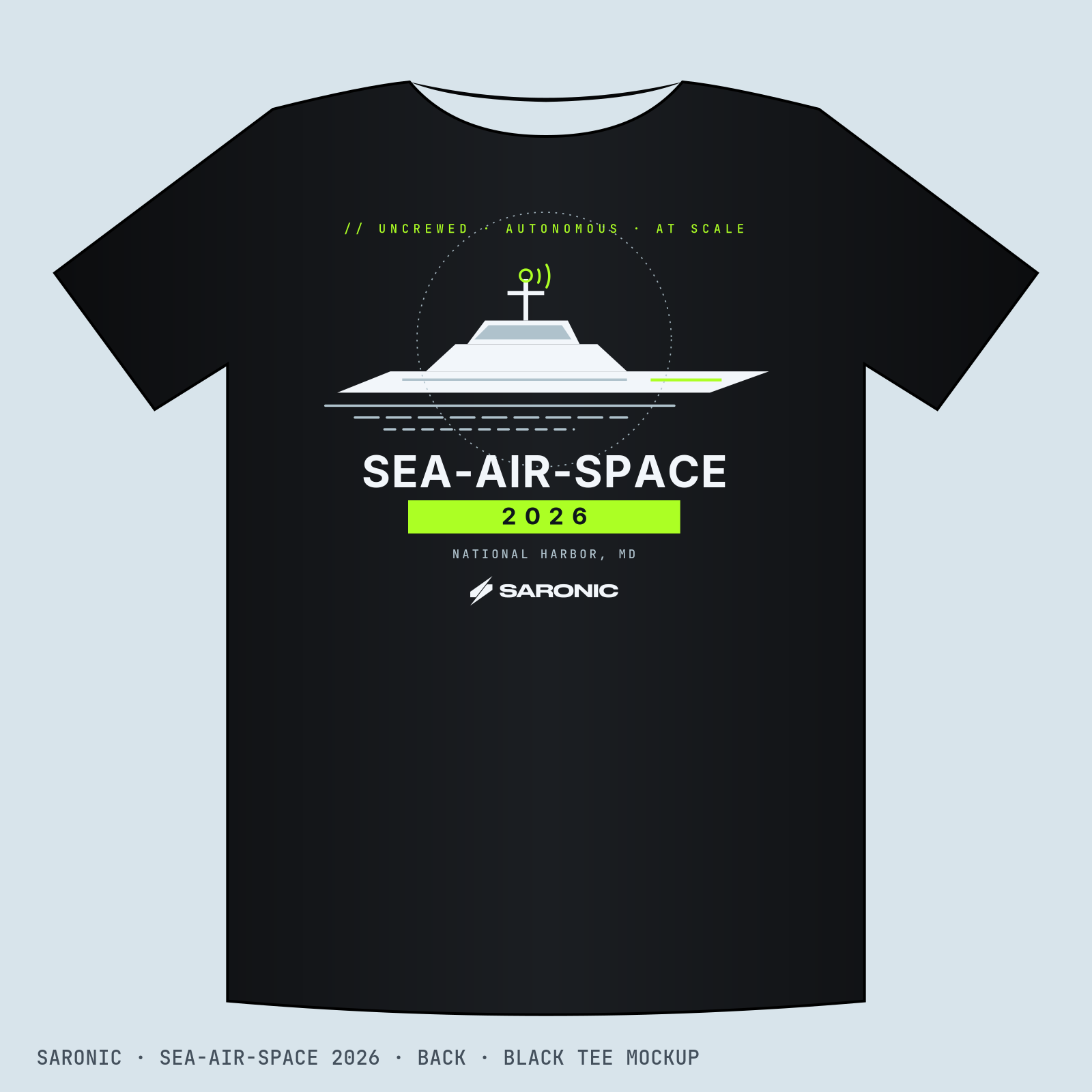 Sea-Air-Space tee back
